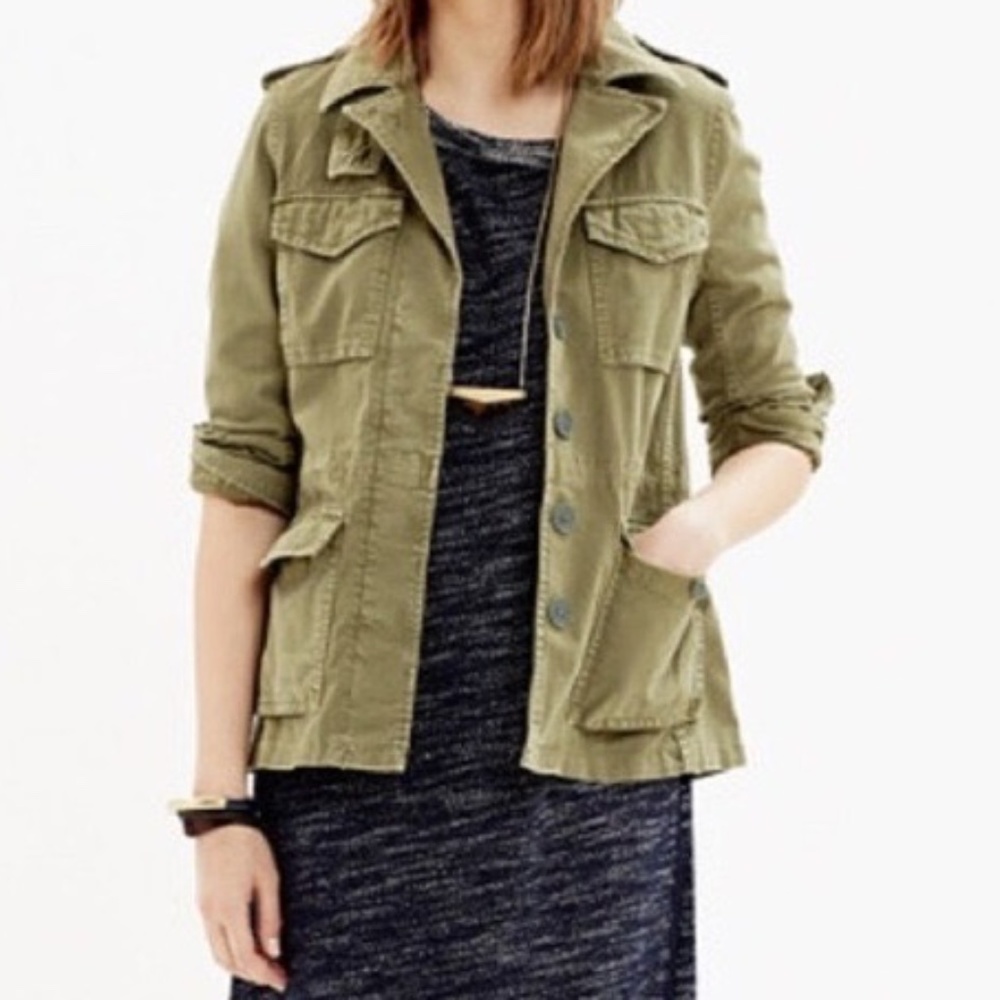 Madewell Outbound Military Jacket Love Drab Size Small
